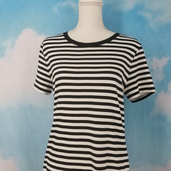 Calvin Klein Stripe Tee Dress Logo Front - Medium  NWT - Picture 6 of 9